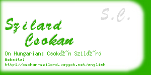 szilard csokan business card